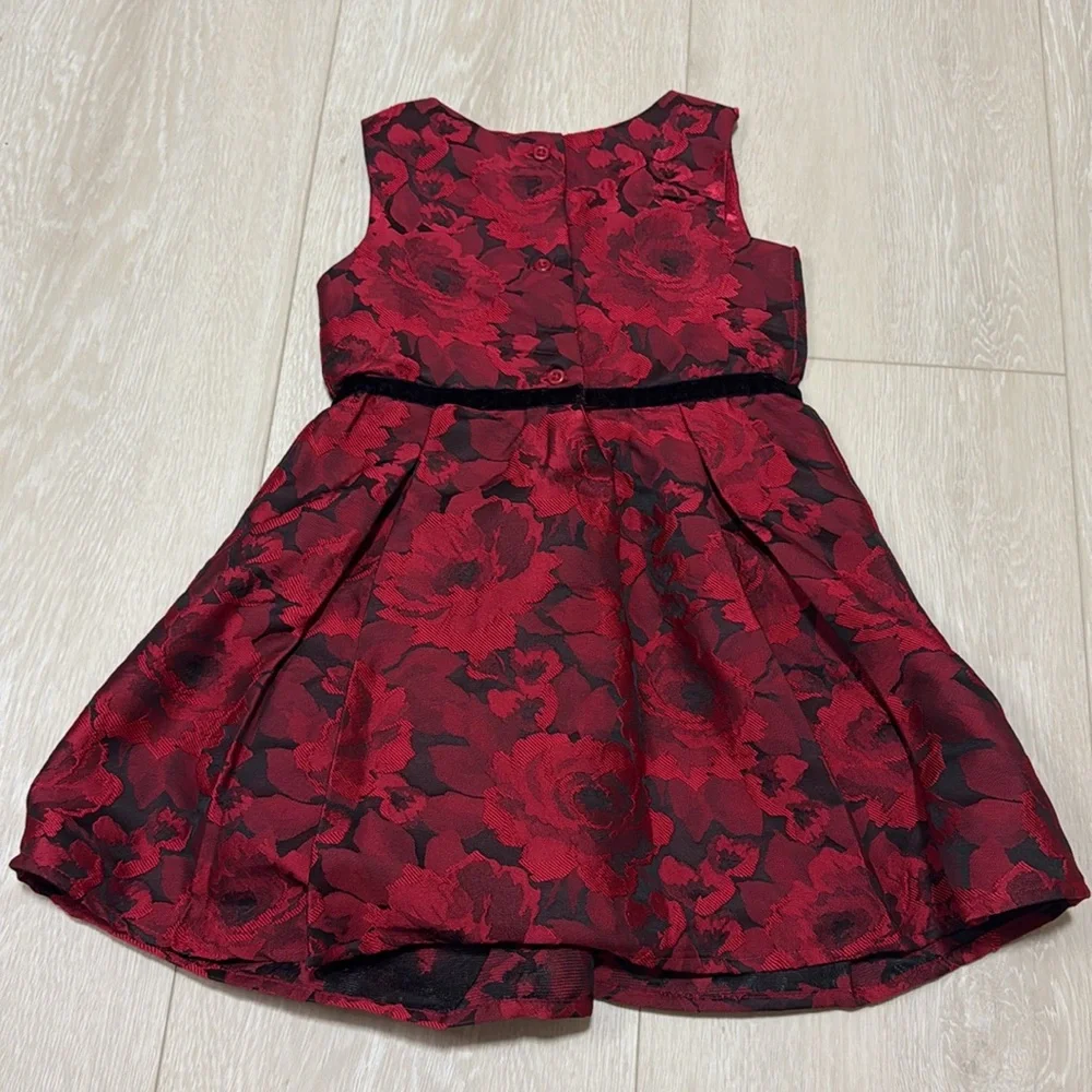 ✨The Children’s Place 4T Black And Red Floral Dress